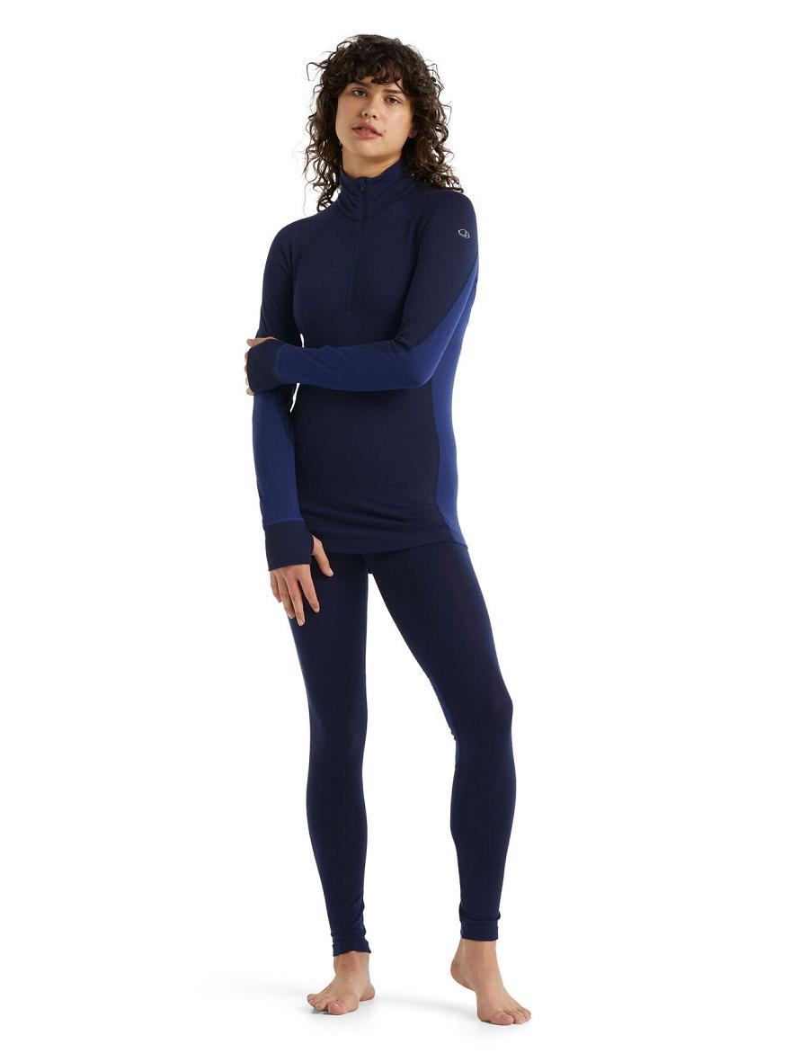 Women's Icebreaker BodyfitZone™ Merino 260 Zone Thermal Leggings Base Layers Midnight Navy / Royal Navy | CA 1040HAPK